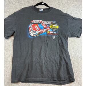 NASCAR Nextel Cup Series 2007 Tour Racing Car Shirt Mens Large Black Streetwear